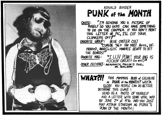 Punk of the Month: Ronald Binder