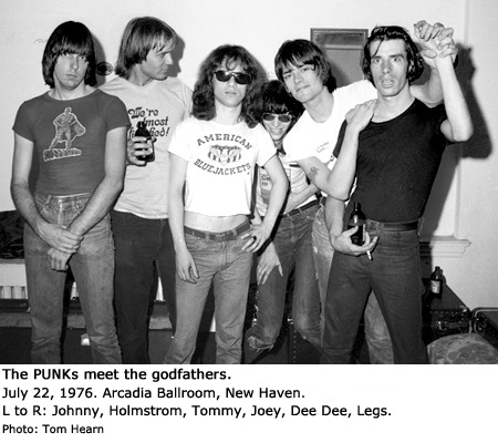 The PUNKs and The Ramones, 7/22/76, Photo by Tom Hearn